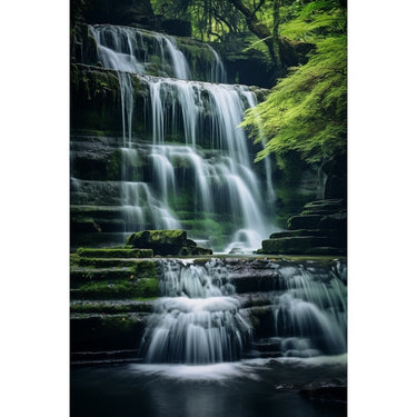 Waterfall with Rocks canvas